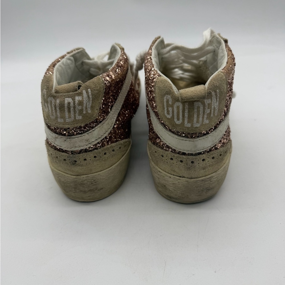 Golden Goose Mid Star Glitter Sneakers Size 38 - Picture 3 of 4